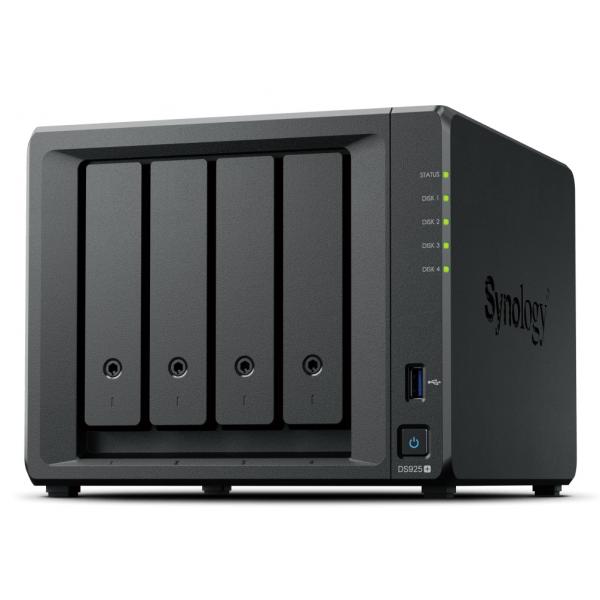 Synology Diskstation Ds925+ Nas Ryzen Embedded V1500b 4 Gb Ddr4 48 Tb Hdd Nero (synology Ds925+/48tB-Hat3310)