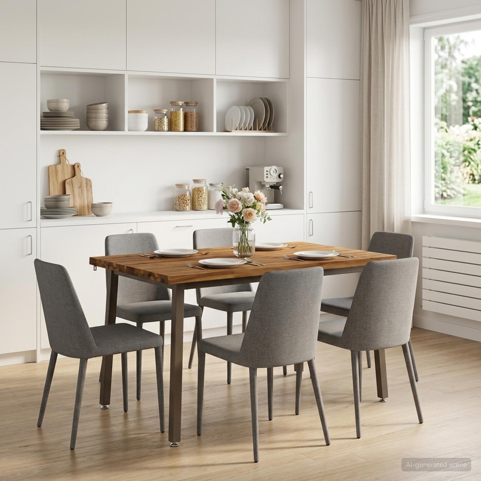 110 X 55 X 75 Cm Massief Acaciahout Natuurlijk En Koffie