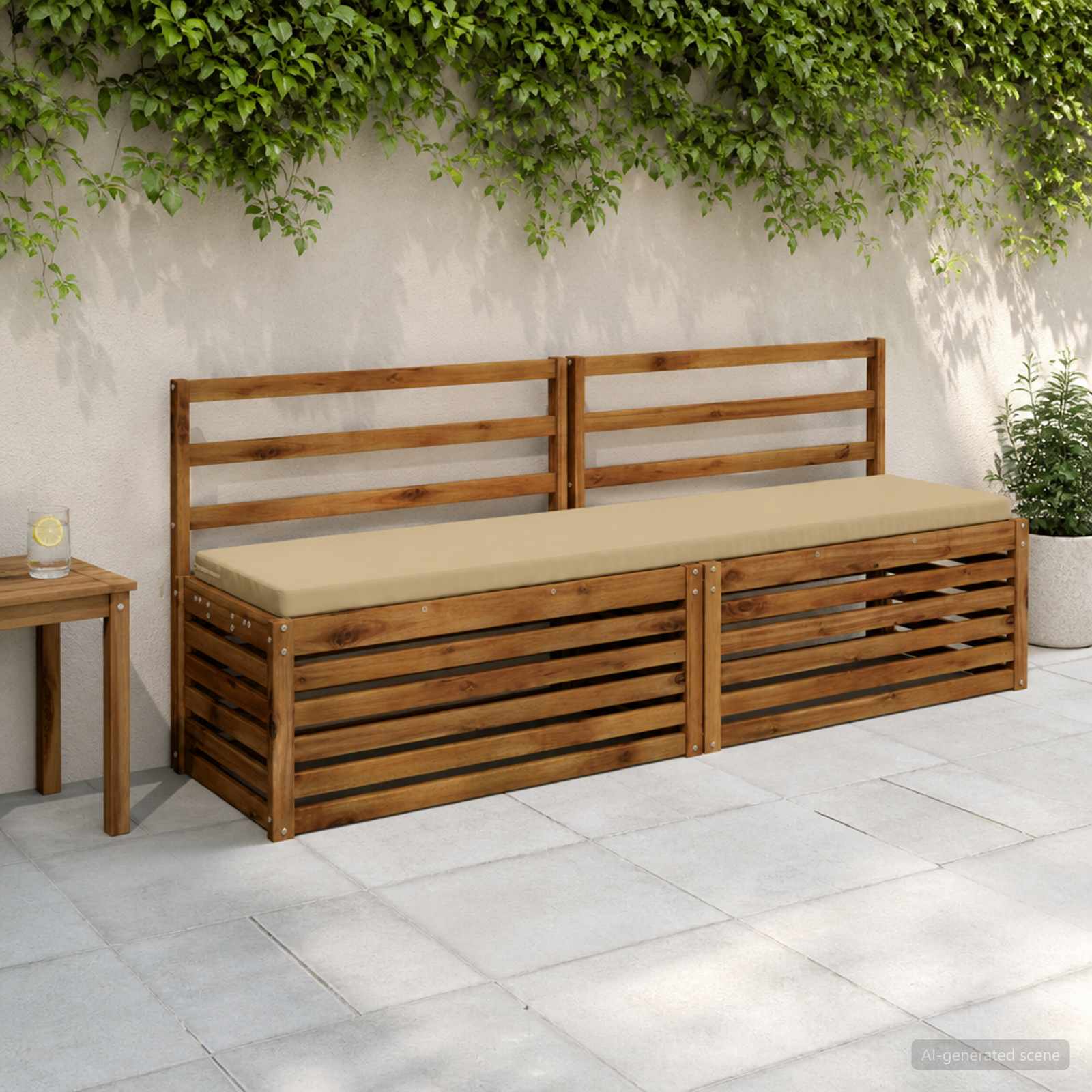 2-Delige Bankkussens Soest 2 St 100% Polyester Beige