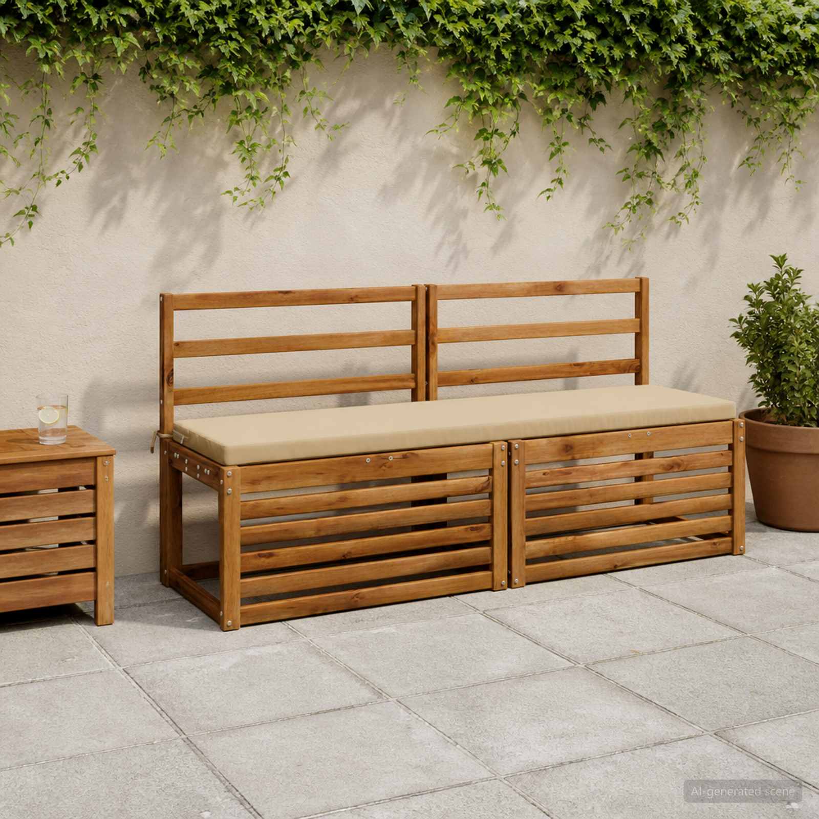 2-Delige Bankkussens Soest 2 St 100% Polyester Beige