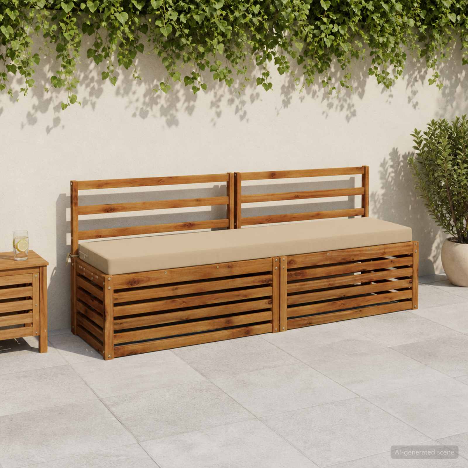 2-Delige Bankkussens Soest 2 St 100% Polyester Beige