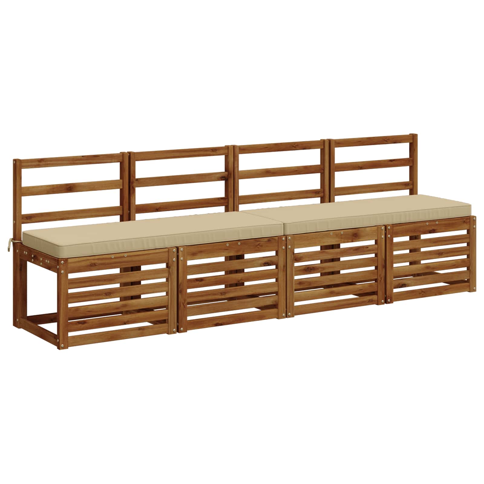 1-Delig Bankkussen Vught 100% Polyester Beige 120 X 40 X 5 cm - Image 3