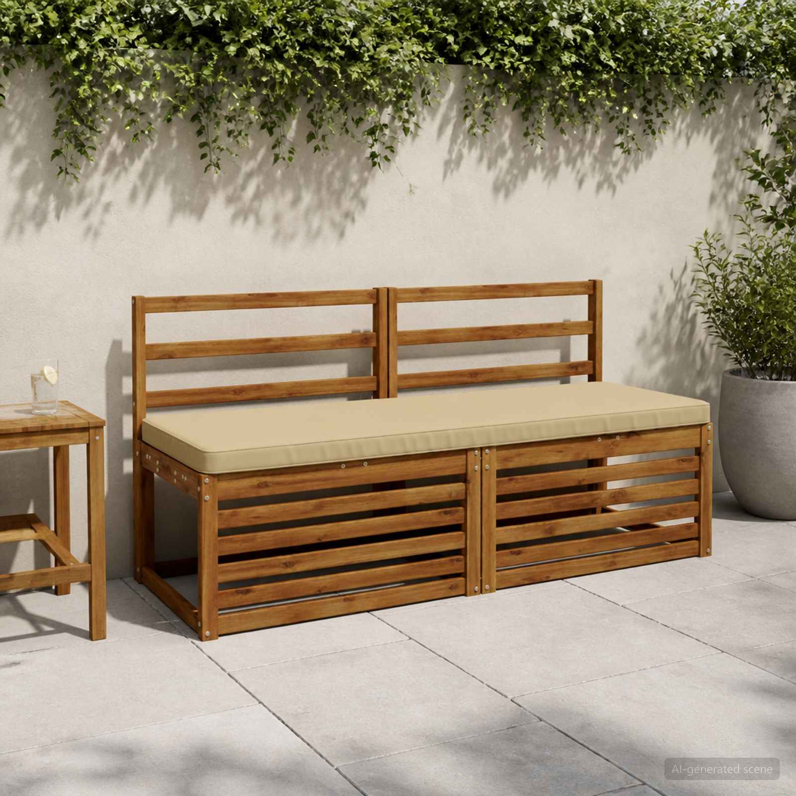 1-Delig Bankkussen Vught 100% Polyester Beige 150 X 50 X 5 cm