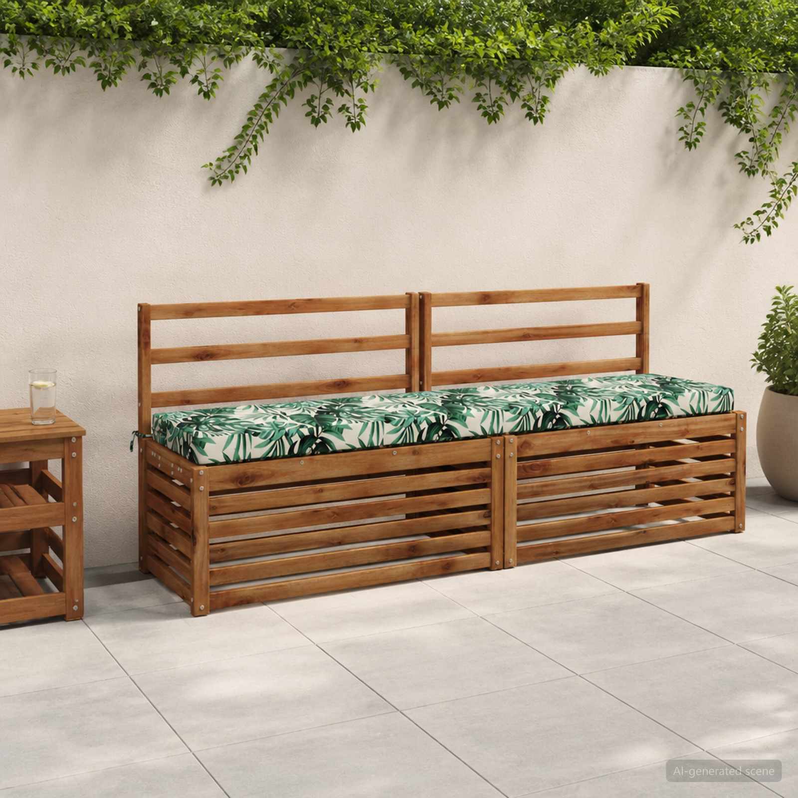 2-Delige Bankkussens Soest 2 St 100% Polyester Bladpatroon
