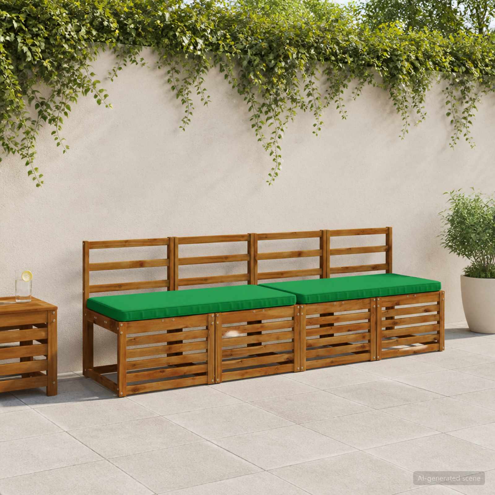 1-Delig Bankkussen Vught 100% Polyester Groen 110 X 50 X 5 cm