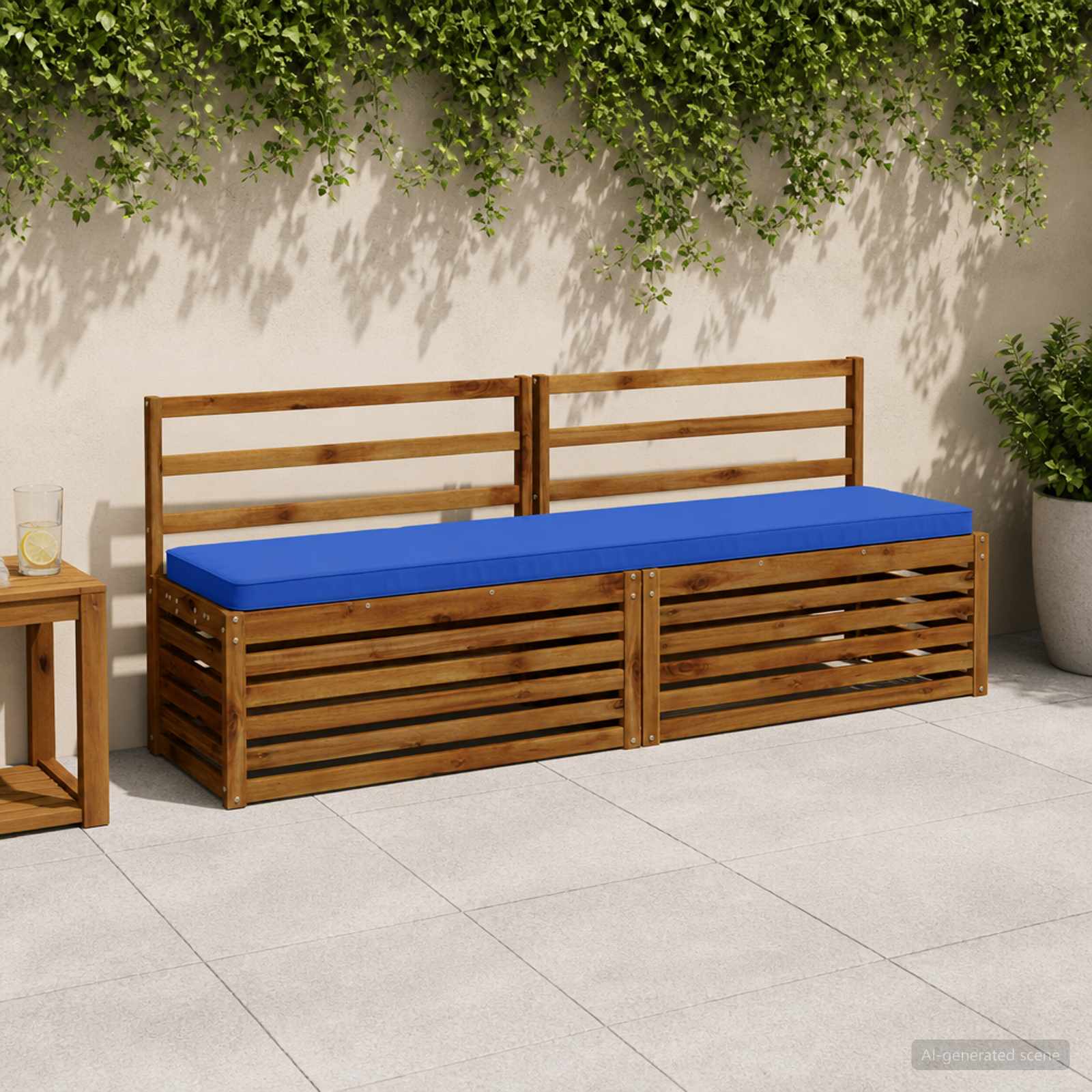 1-Delig Bankkussen Vught 100% Polyester Koninklijk Blauw