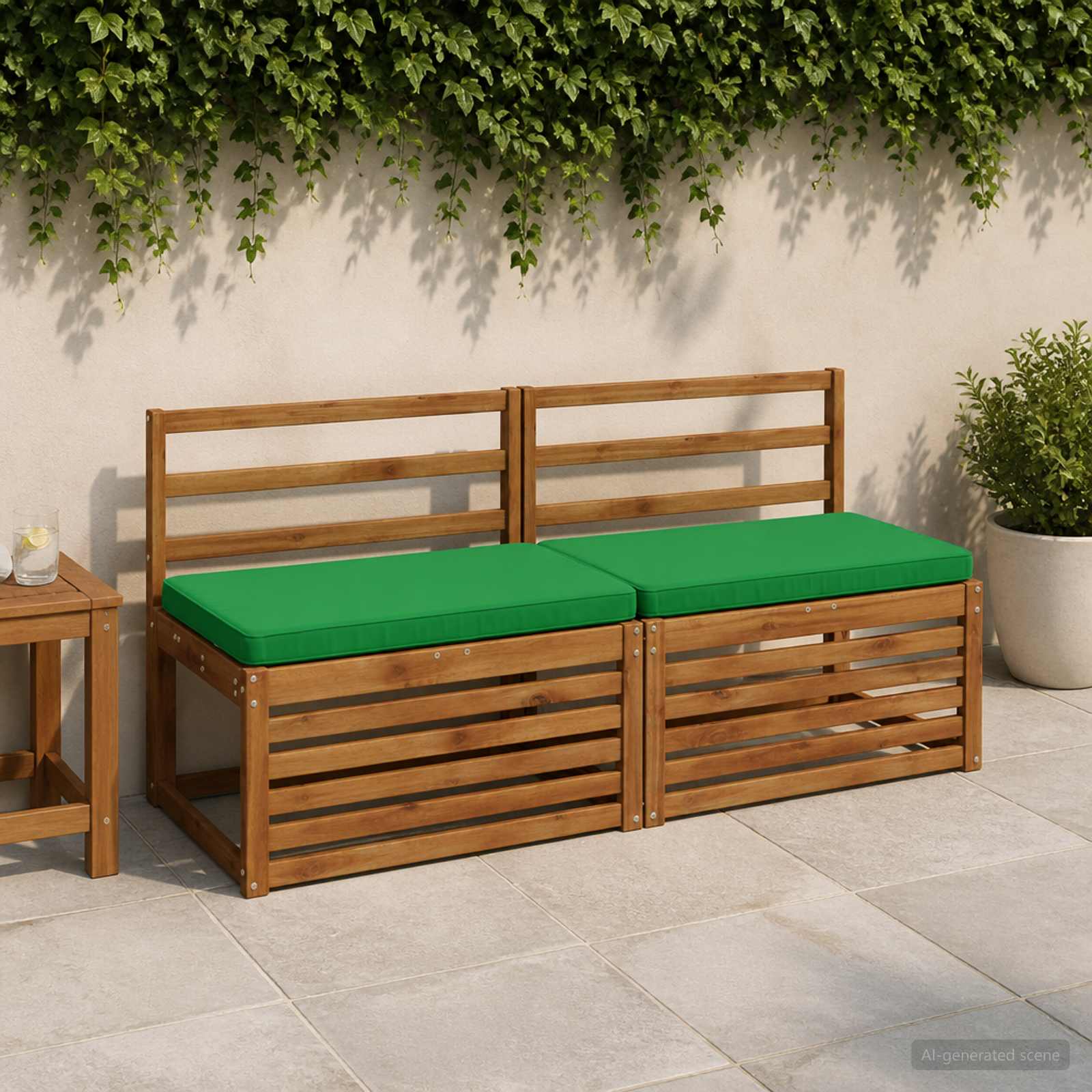 1-Delig Bankkussen Vught 100% Polyester Groen 60 X 50 X 5 cm
