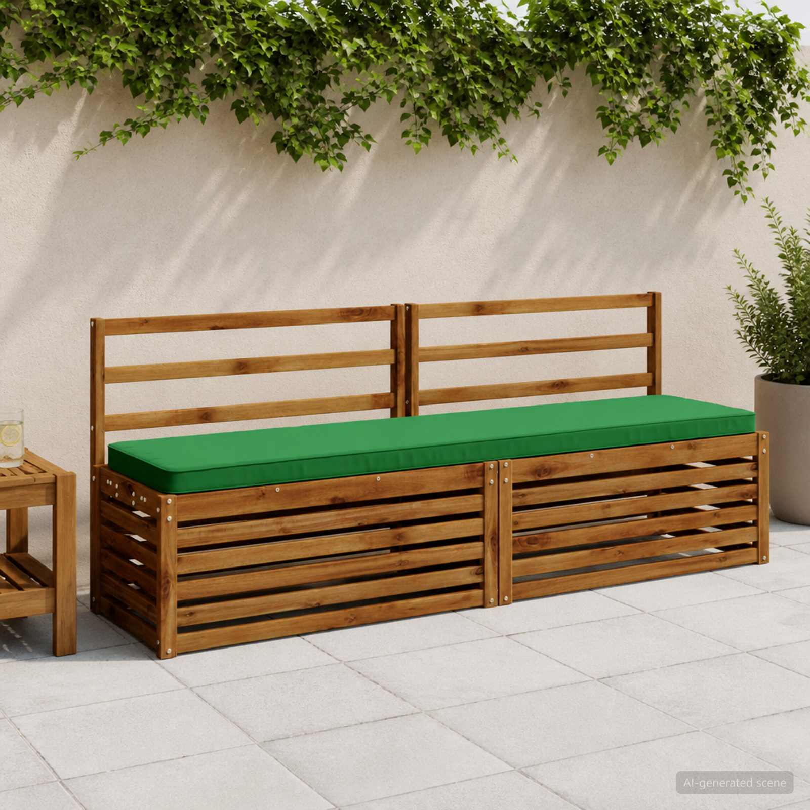 1-Delig Bankkussen Vught 100% Polyester Groen 200 X 40 X 5 cm