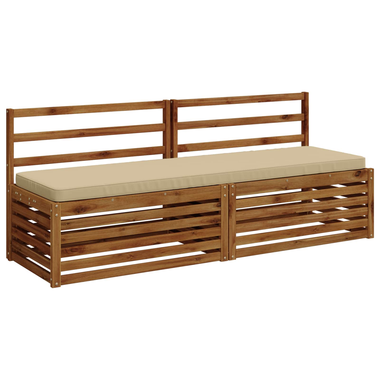 1-Delig Bankkussen Vught 100% Polyester Beige 170 X 50 X 5 cm - Image 3