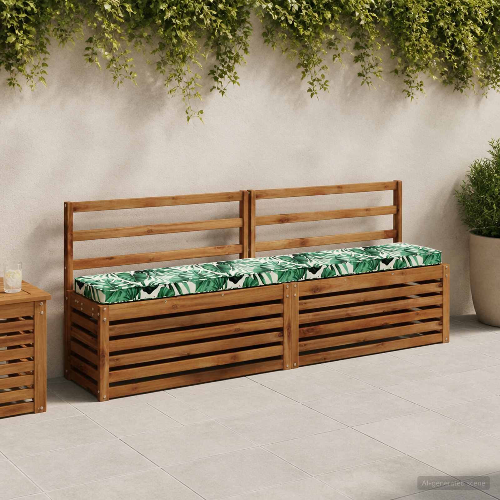 1-Delig Bankkussen Vught 100% Polyester Bladpatroon