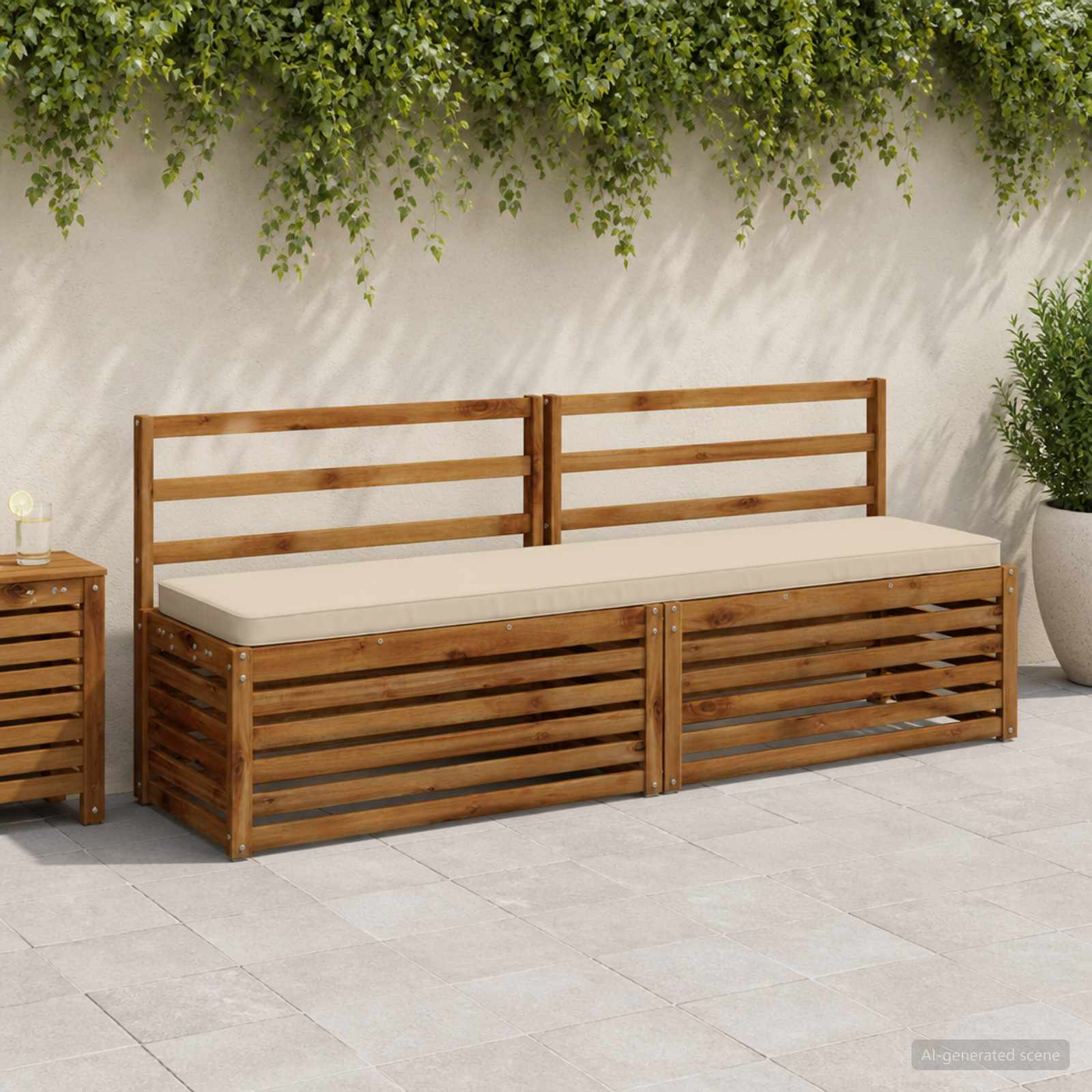 1-Delig Bankkussen Vught 100% Polyester Beige 200 X 40 X 5 cm