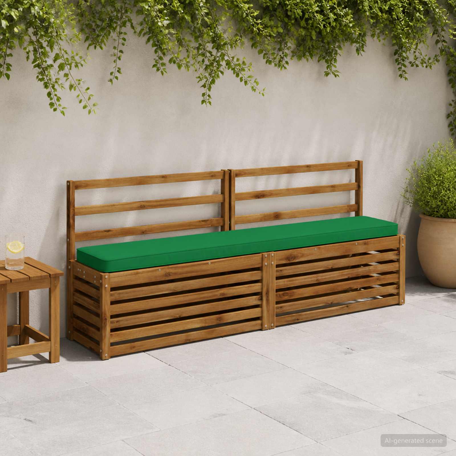 1-Delig Bankkussen Vught 100% Polyester Groen 180 X 30 X 5 cm