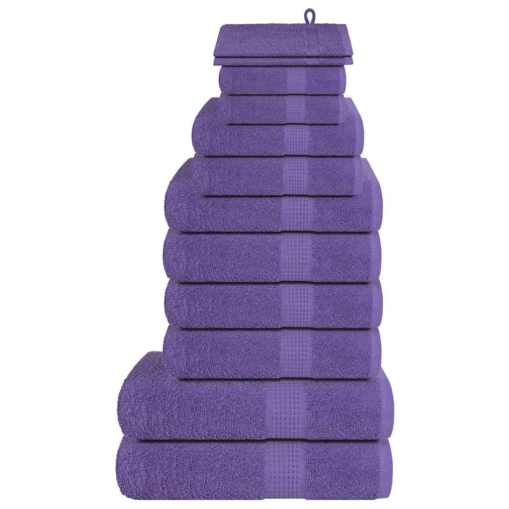 12-Delige Handdoekenset Frogn 360 G/m² Paars