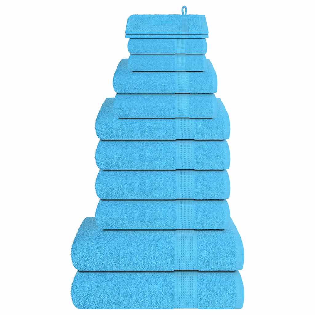 12-Delige Handdoekenset Frogn 360 G/m² Turquoise