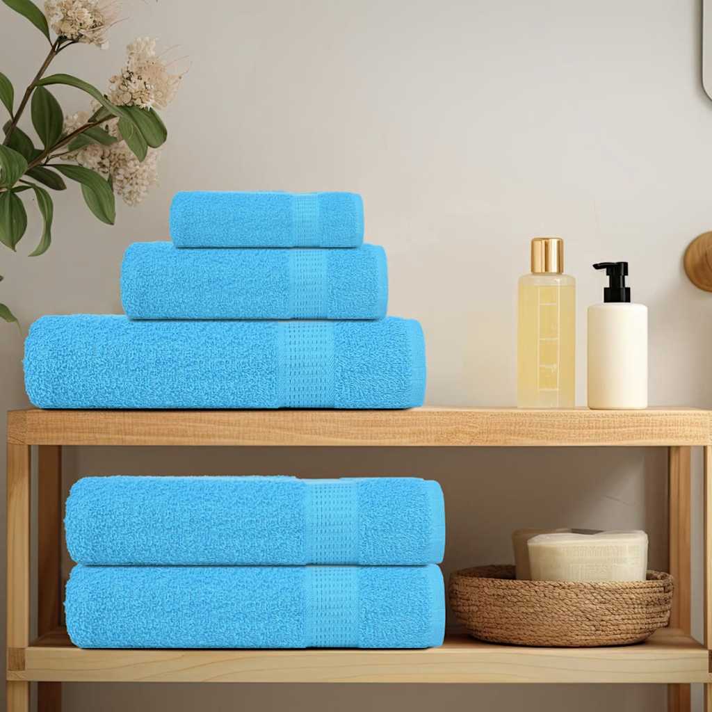 12-Delige Handdoekenset Frogn 360 G/m² Turquoise - Image 3