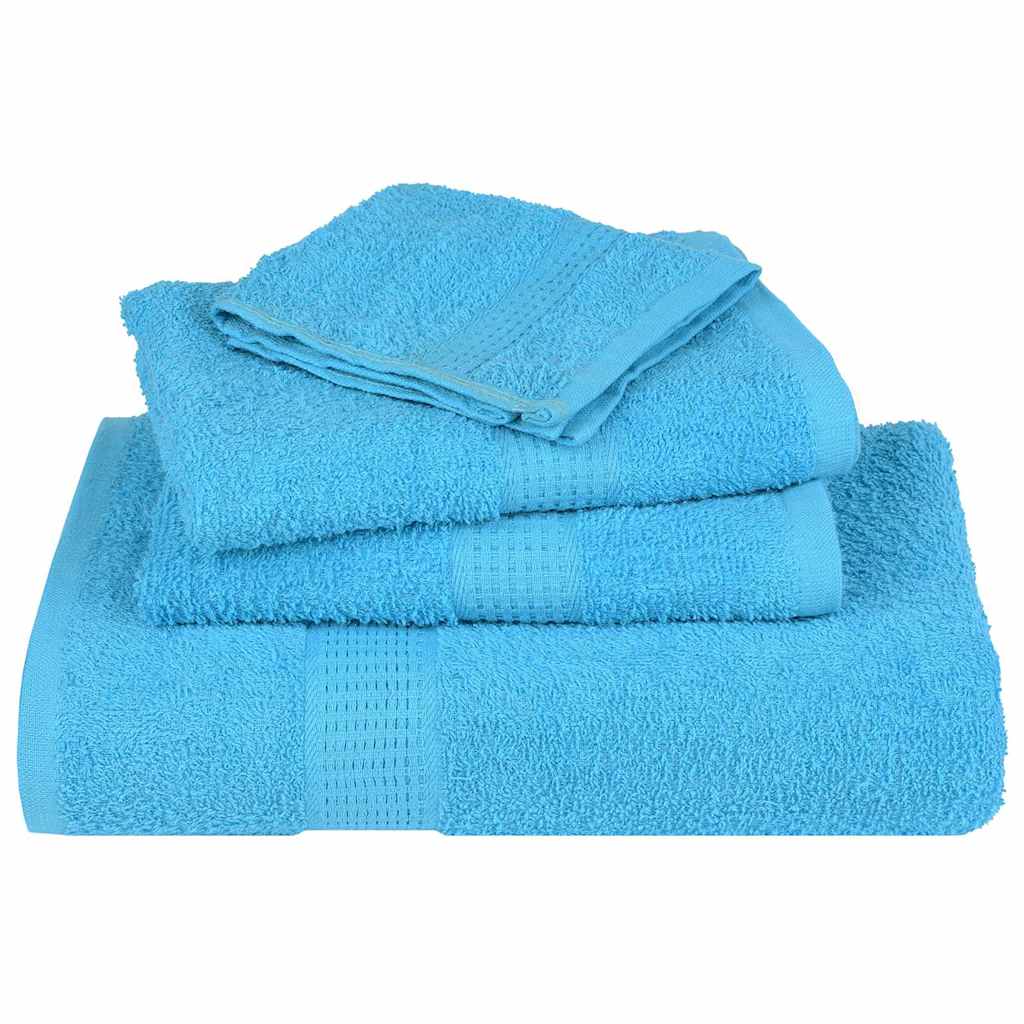 12-Delige Handdoekenset Frogn 360 G/m² Turquoise - Image 4