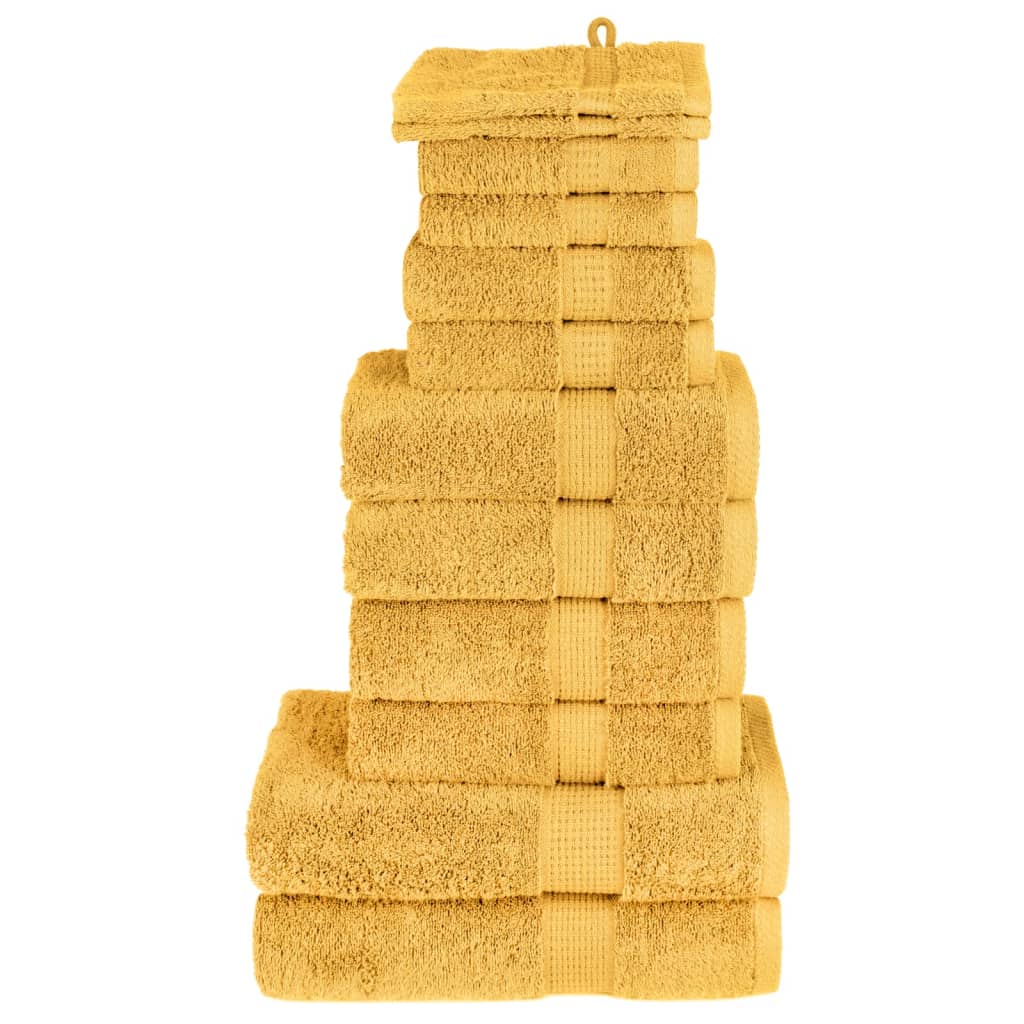 12-Delige Handdoekenset Solund 600 G/m² Goudkleurig