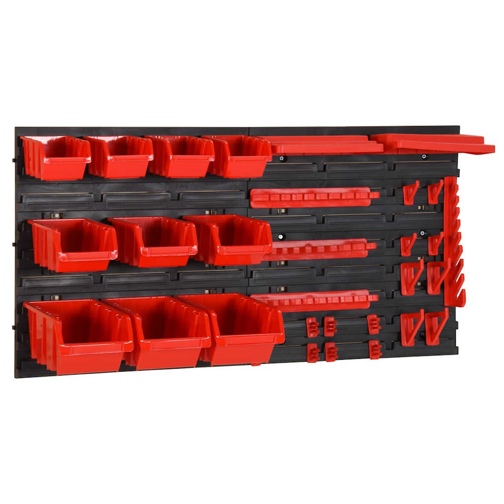 35-Delige Sorteersysteemset 77x39 Cm Polypropeen Rood En Zwart