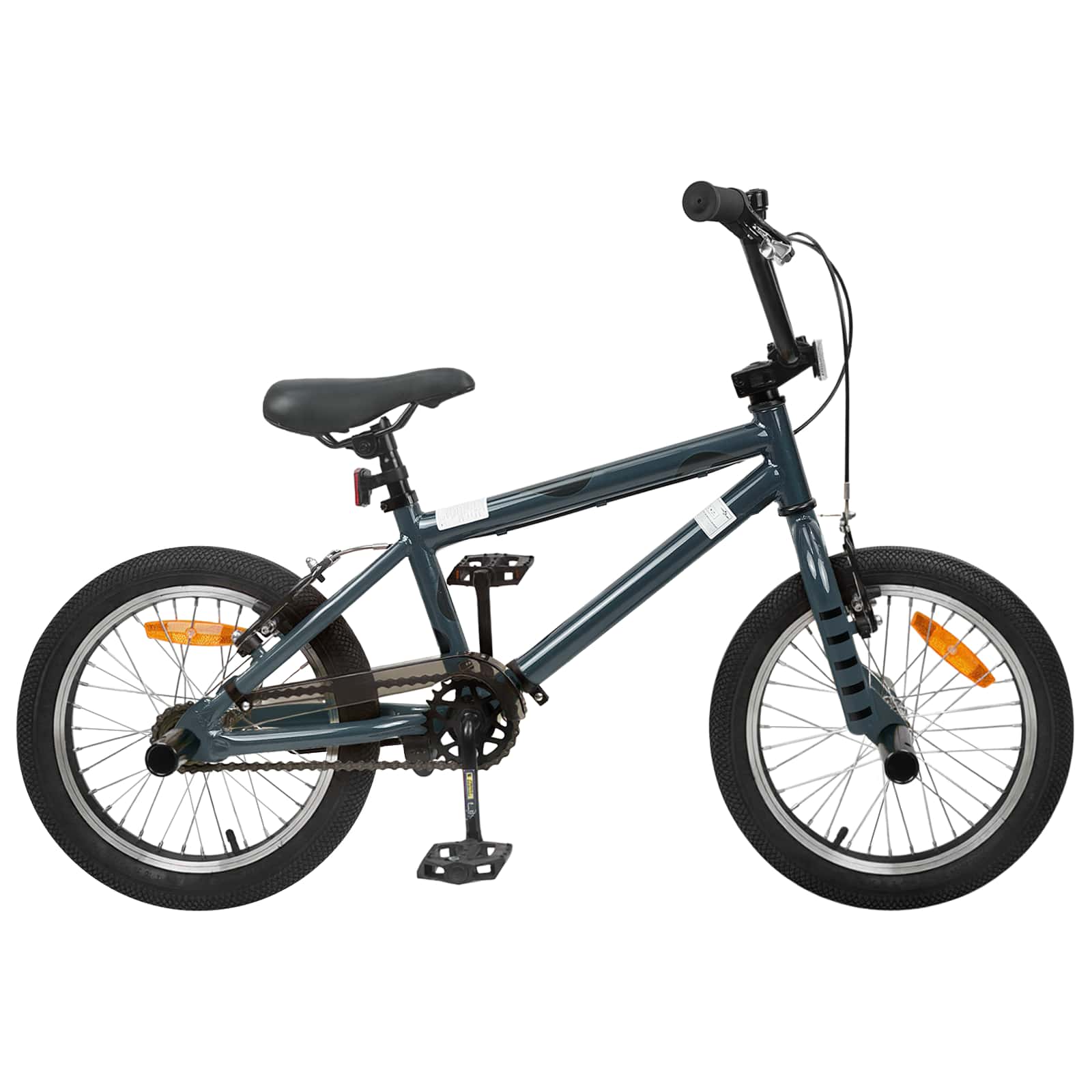 Bmx Fiets 16 Inch Voor 5-8 Jaar Oud Donkergrijs