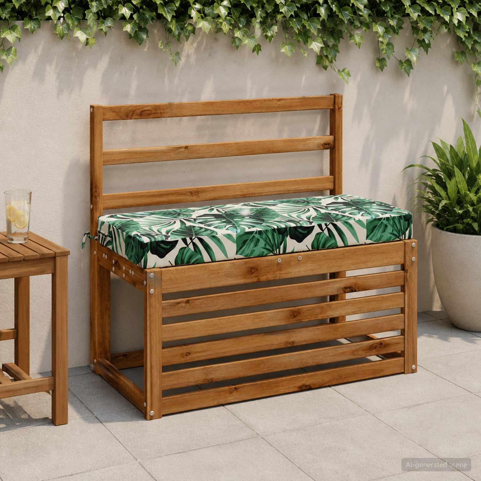 2-Delige Bankkussens Soest 2 St 100% Polyester Bladpatroon